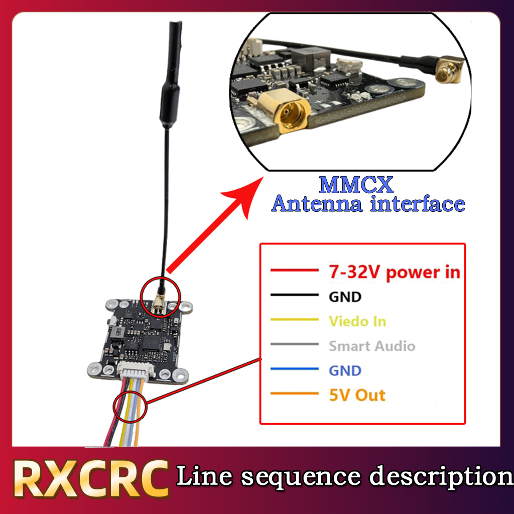 RXCRC 5.8G Module 48CH 1.6W VT - Fpv Drone Camera 评论和价格